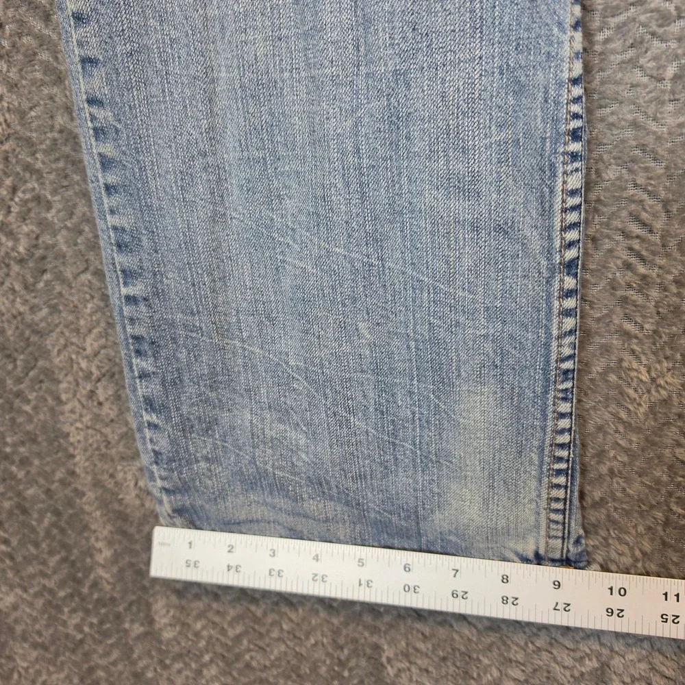 American Eagle Low Rise Bootcut Jeans Mens 32x34 Light Wash Distressed Cotton